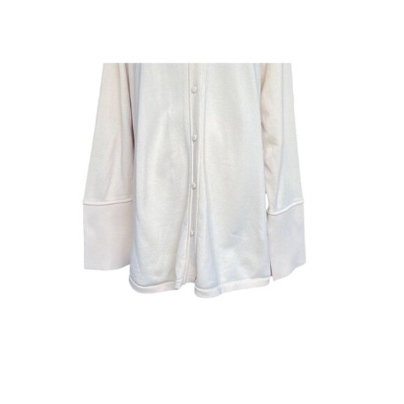 Zara Oversized Long Cream Shacket M Boxy Minimalist Lagenlook Preppy Cardigan - Picture 4 of 10